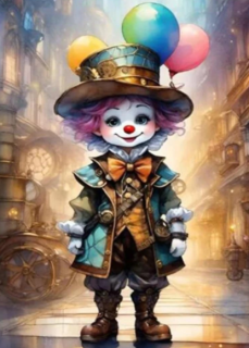 Diamond Painting Clown Junge